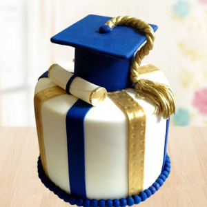 Blue Graduation Cake 2 Kg.
